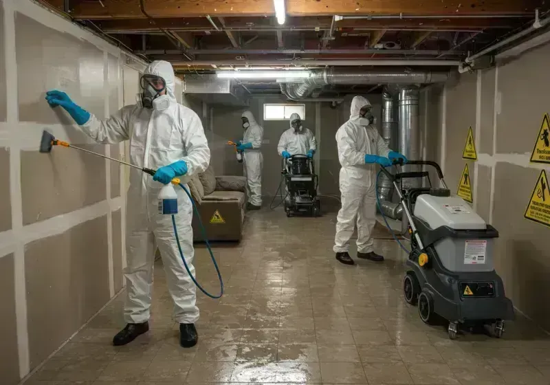 Basement Moisture Removal and Structural Drying process in Columbine Valley, CO